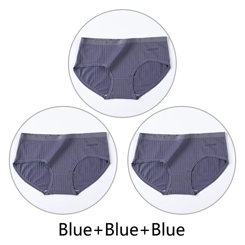 Blue Blue Blue M-4XL трусики большого размера женские мягкие хлопковые женские трусы большого размера Графен антибактериальные промежность нижнее белье Высокая талия однотонное белье Новинка - Цвет: Blue Blue Blue