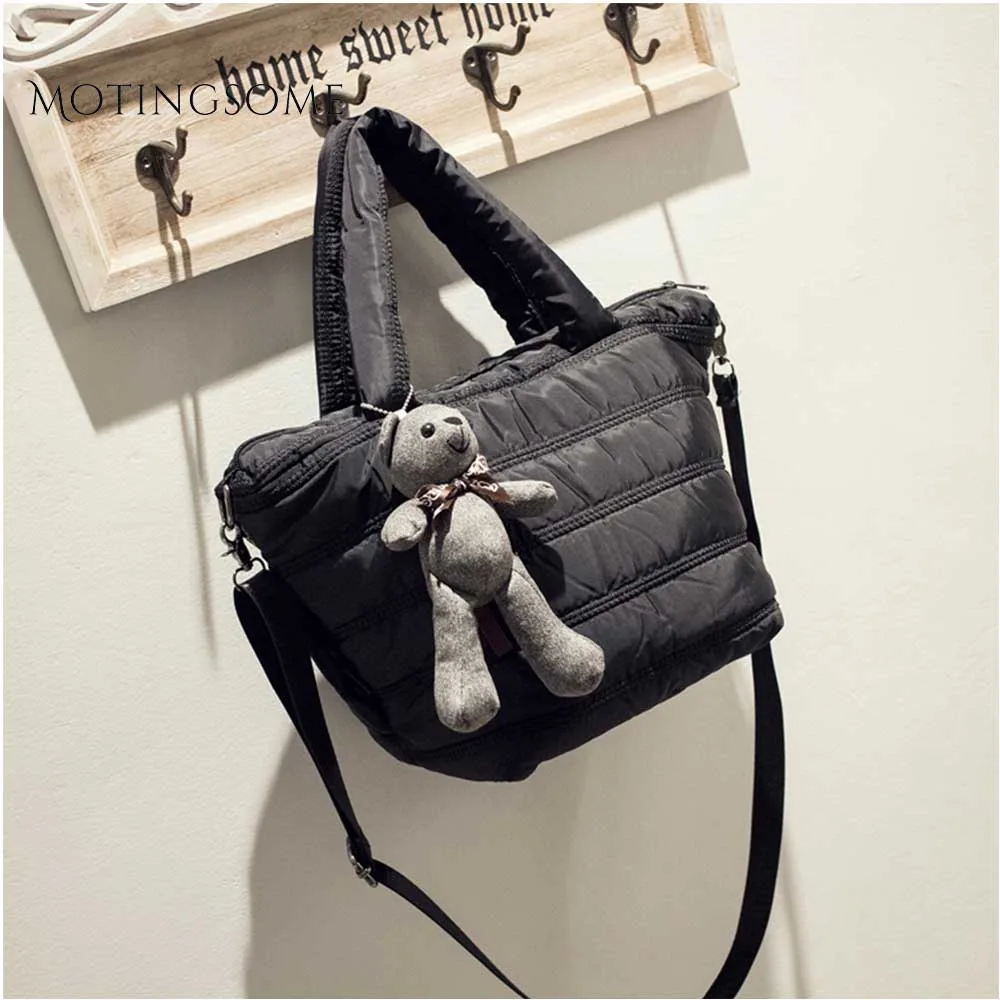 

Women Bucket Bag Oxford Fabric Soft Cotton Warm And Large Shopper Bag Shoulder Fashion Bags Ladies Luxury Bags 2019 Winter New