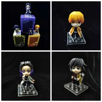 

10cm Anime Demon Slayer Kamado Tanjirou Agatsuma Zenitsu Kochou Shinobu Kimetsu no Yaiba PVC Action Figure Toys Collection Gift