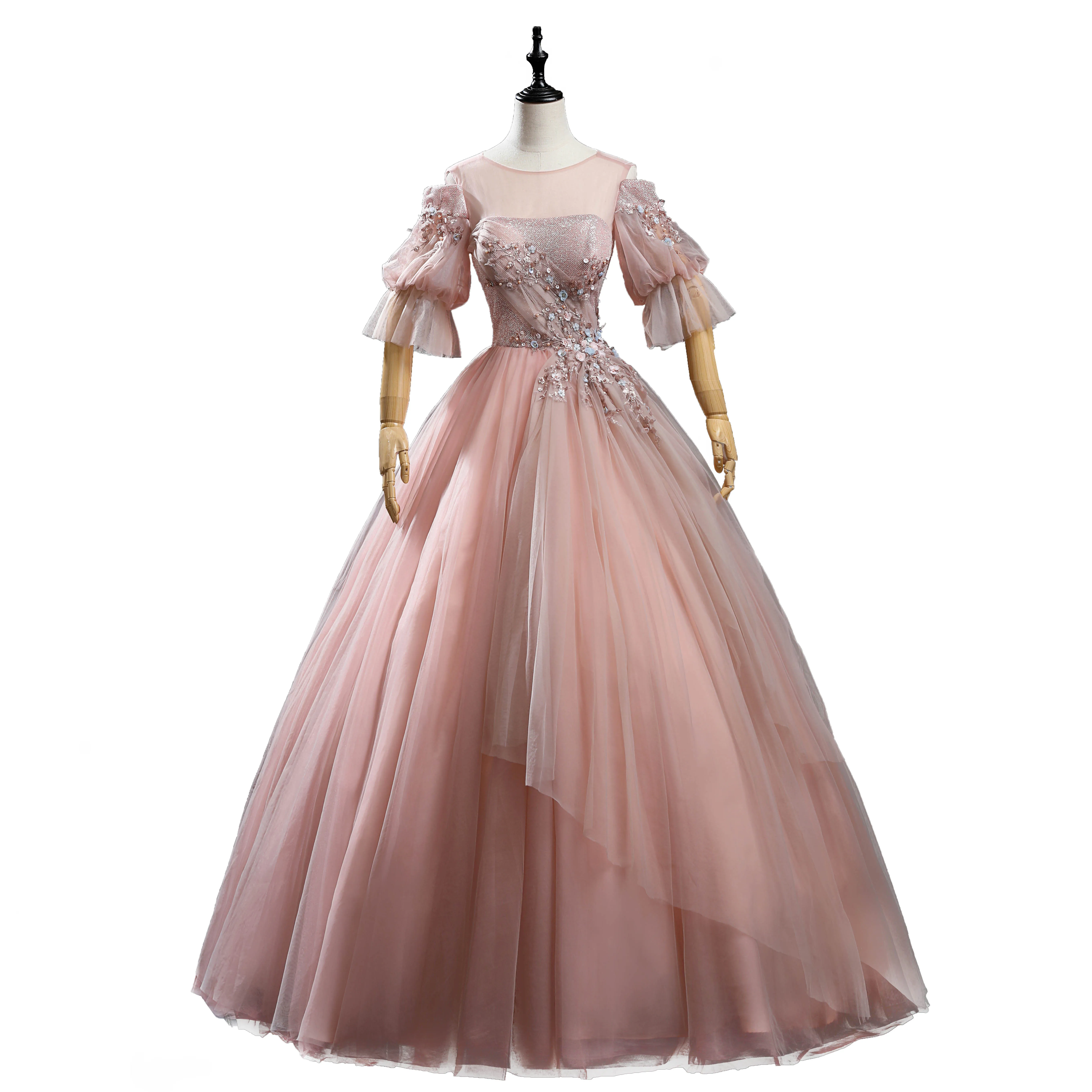 luxury bean pink sequined flower ball 
