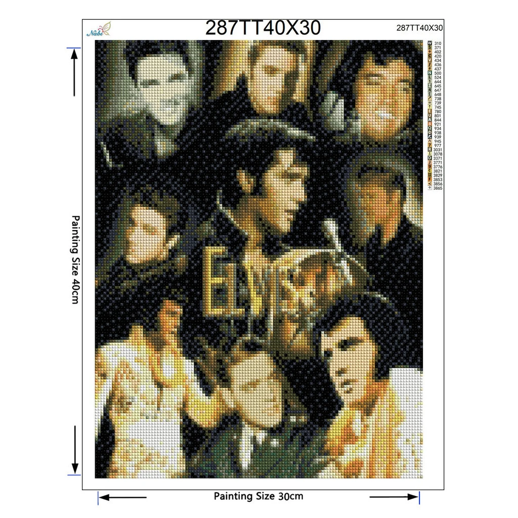Elvis фото Стразы со сквозным отверстием 5D DIY алмазная живопись 3D наборы вышивки