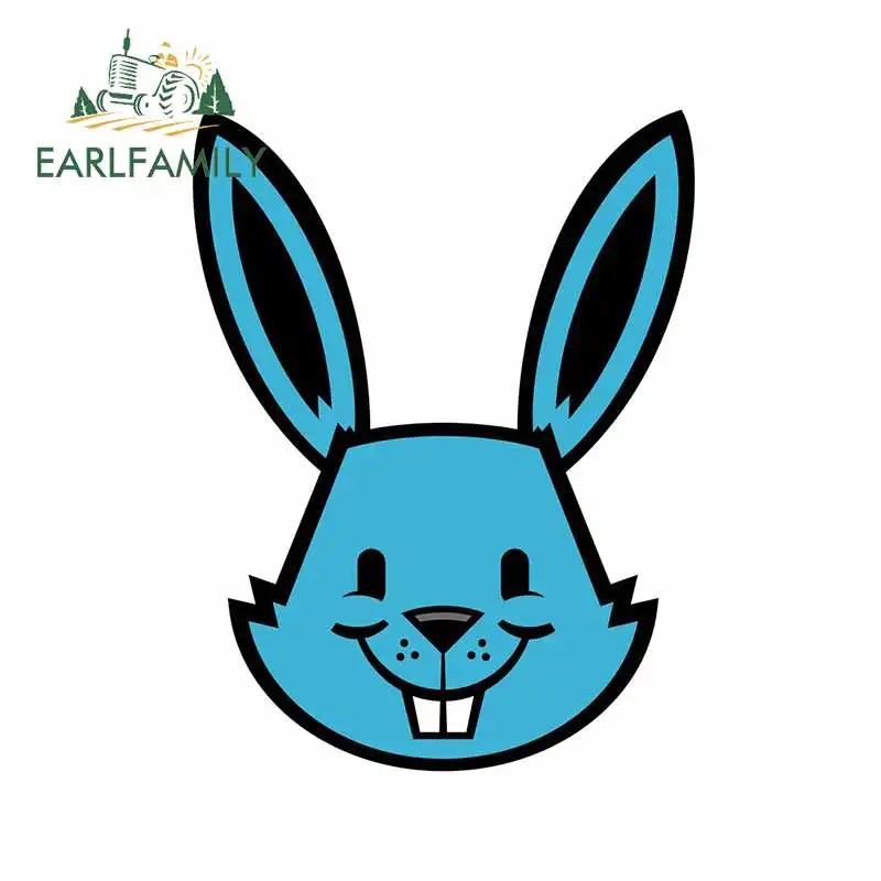 

EARLFAMILY 13 см x 9,8 см для мотоцикла с рисунком кролика, наклейки для автомобиля, устойчивая к царапинам наклейка на граффити, виниловый материал, Декор
