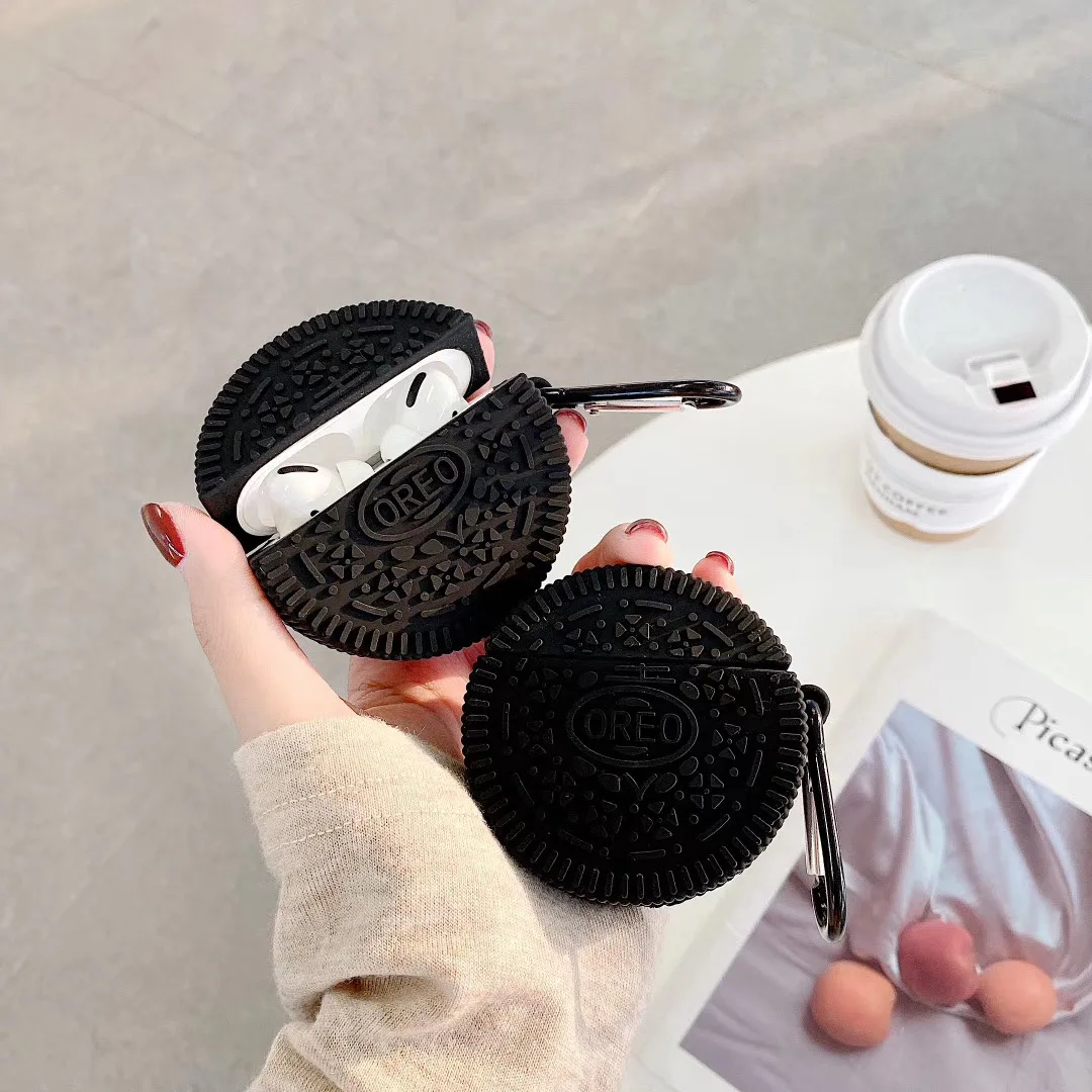 Fashion Cute 3D Milk Chocolate biscuit Wireless Bluetooth Earphone Case For AirPods Pro