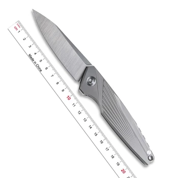 

LOVOCOO BM761 Flipper folding knife M390 blade titanium handle Outdoor hunting knife Camping EDC tools Kitchenware fruit knife