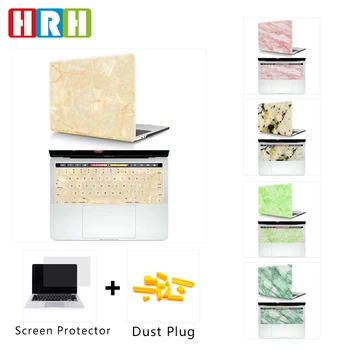 

HRH 2 In1 Marble Laptop Body Shell Protective Hard Case and Silicone Keyboard Cover for Mac book Touch A1932 A2159 A2289 A2251