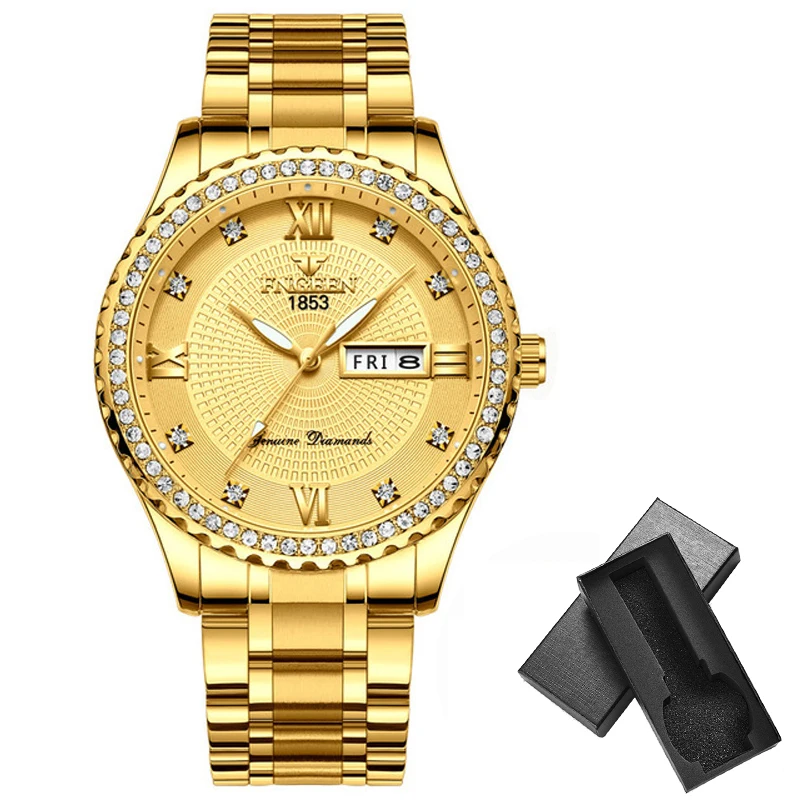 Brand Analog Watch Fashion Business Large Dial Men's Watch Quartz ...