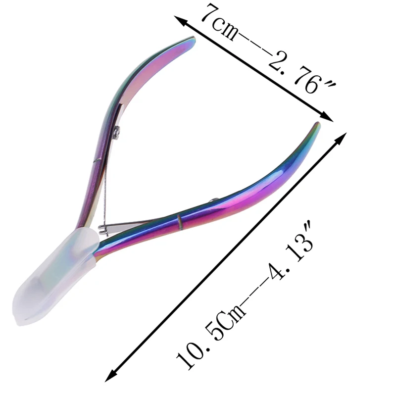 nail clipper set nail clipper nail scissors set nail clippers manicure nail clipper set nail clippers kit 1PCS Nail Art Dead Skin Remover Clipper Scissor Manicure Pedicure Tool Stainless Steel Plating Rainbow Cuticle Nipper Cutter