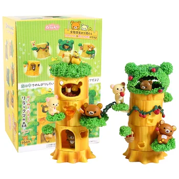 

Rilakkuma's Forest Series Rilakkuma Bears Korirakkuma Kiiroitori Mini PVC Figure Collectible Toys 6pcs/set