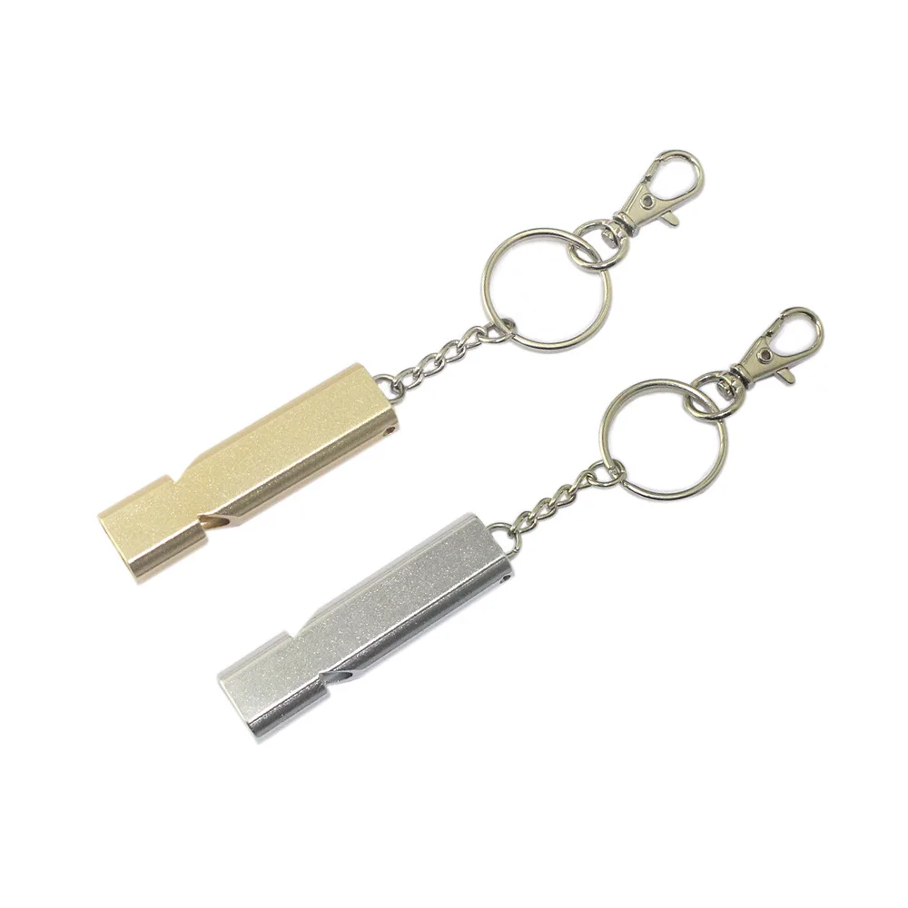 

Accessories Outdoor Sports Supplies Zinc Alloy Buckle Adventure Ask for Help High-Decibel Whistle Gold And Silver Bicolor Select