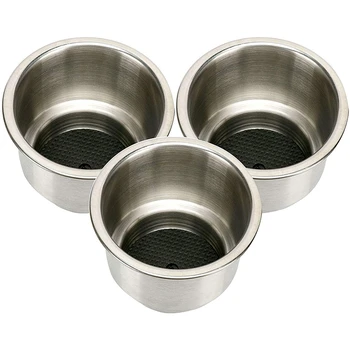 

3Pcs Stainless Steel Cup Drink Holder with Drain for Marine Boat RV Camper Boating & Sailing Hardware