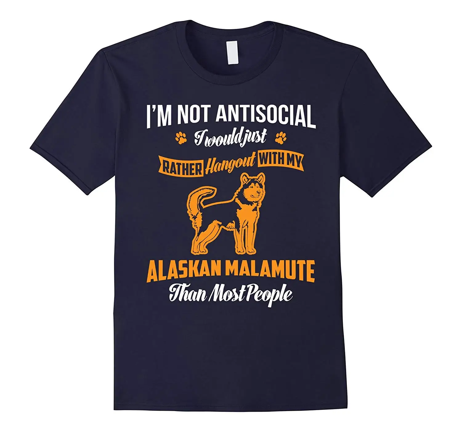 

2019 Fashion T Shirt men Hang Out With My Alaskan Malamute T Shirt