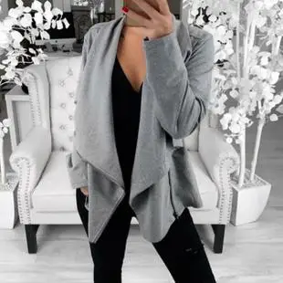 AliExpress Европа и Америка осень и зима стиль искусственная оленья кожа кардиган Повседневный свободный стиль пальто