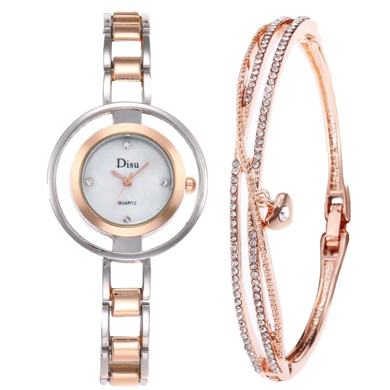 Брендовые роскошные женские часы-браслет модные женские наручные часы для женщин кварцевые часы из розового золота Женские часы Прямая поставка