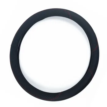 

15'' PU Leather Car Auto 38cm Fit AllSeasons Durable Steering Wheel Cover Useful NEW Black Luxury HOT Universal