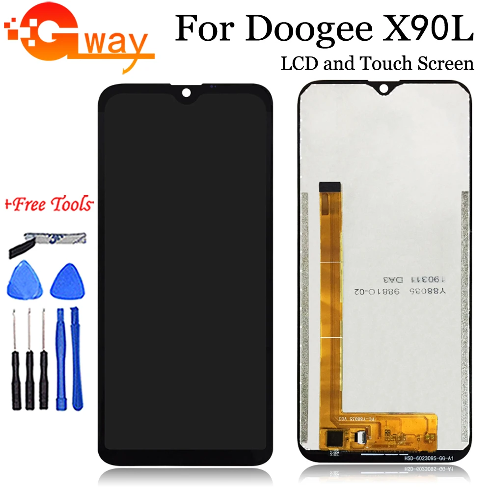 

6.1" For Doogee X90L LCD Display + Touch Screen Digitizer Assembly Phone Repair Parts With Tools + Adhesive For LCD Doogee X90