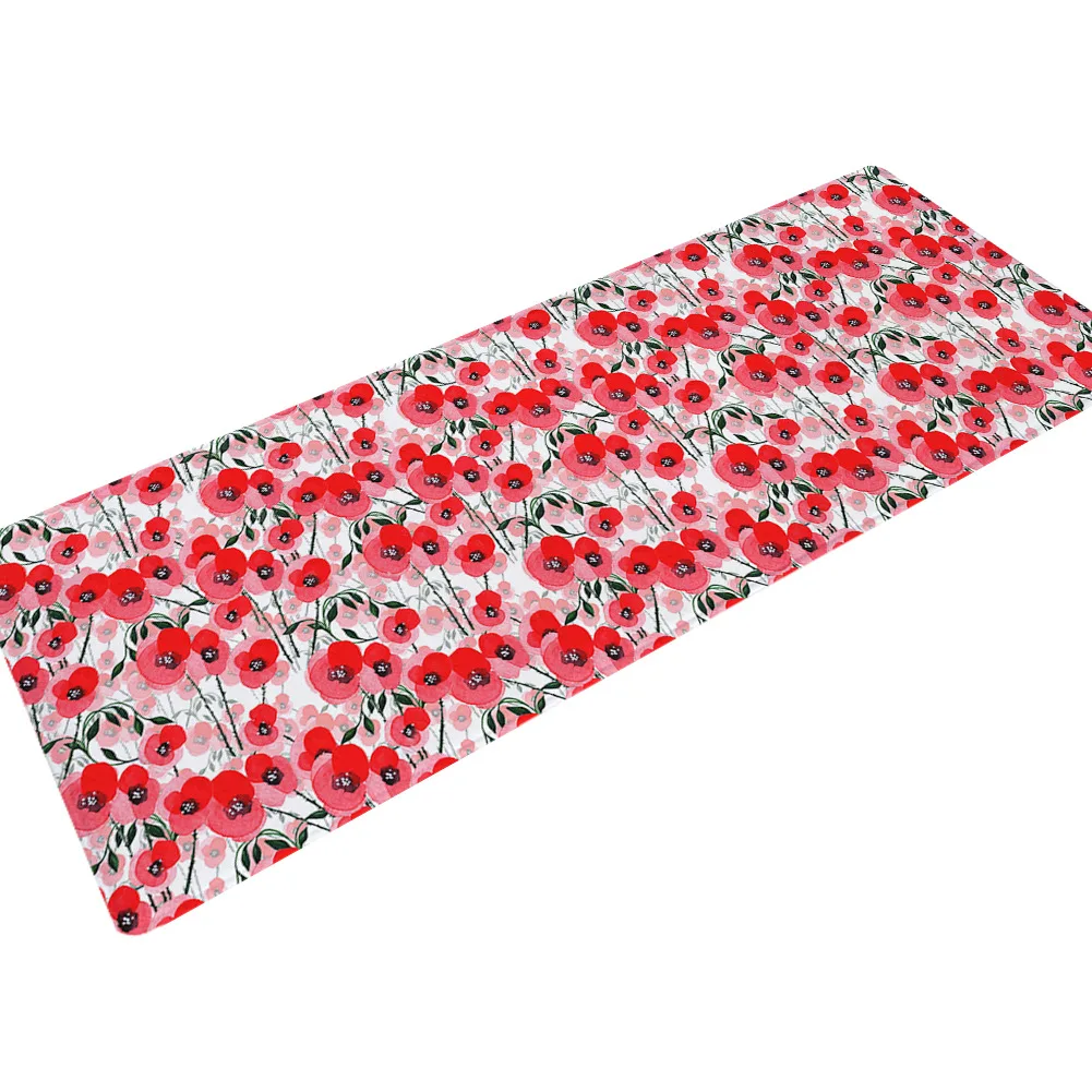 Red Flower Zeegle дверной коврик Crpet для гостиной, Впитывающий Коврик для ванной, кухонный коврик с цветочным узором, детский коврик для спальни, домашний декор - Цвет: Red Flower