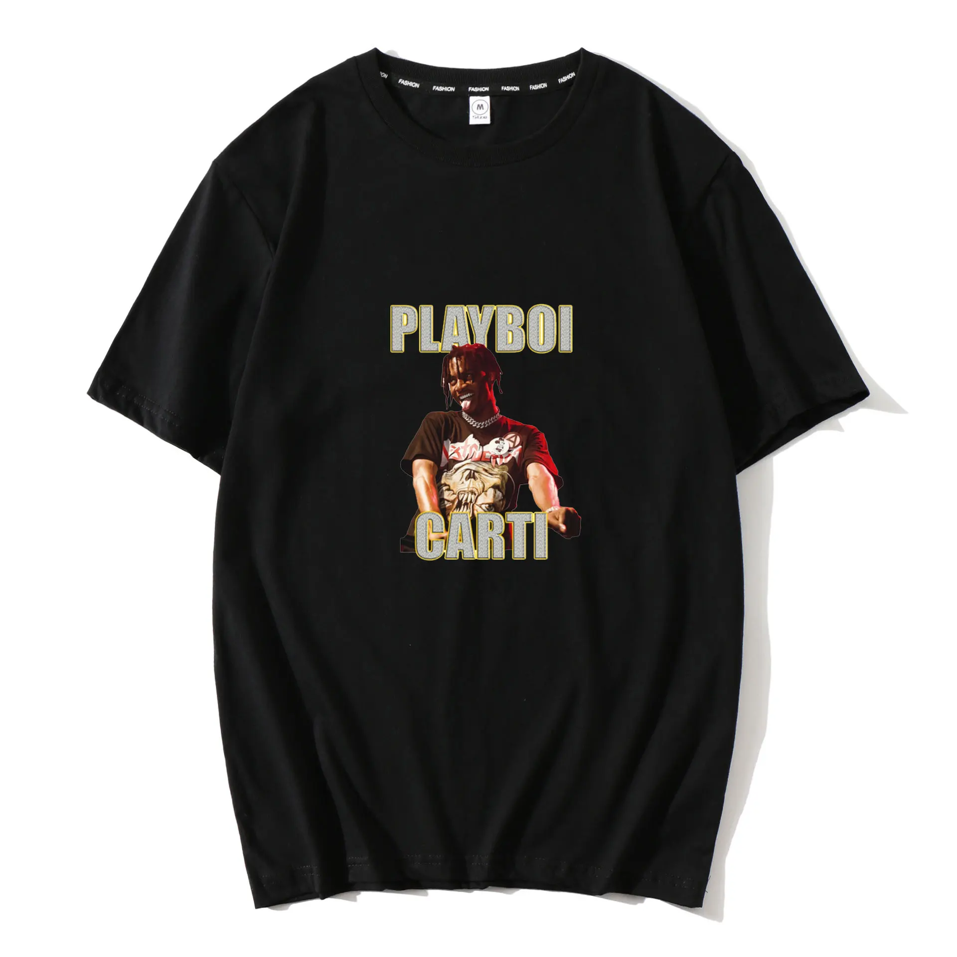

Summer High Quality Short Sleeve Playboi Carti Vintage 90s Merchandise Print Men T Shirt O-neck Casual Cotton T-shirt Man Tees