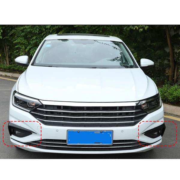 1 Pair ABS Gloss Black Front Bumper Fog Light Eyebrow Cover Trim Fit for VW Jetta MK7 2019