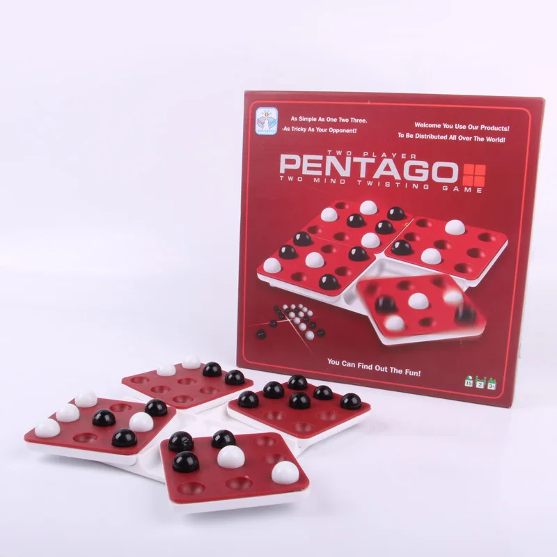 

Magic wu lian zhu Educational Toy Rotating Five-in-a-row Pentago Children Desktop Chess Game English Version