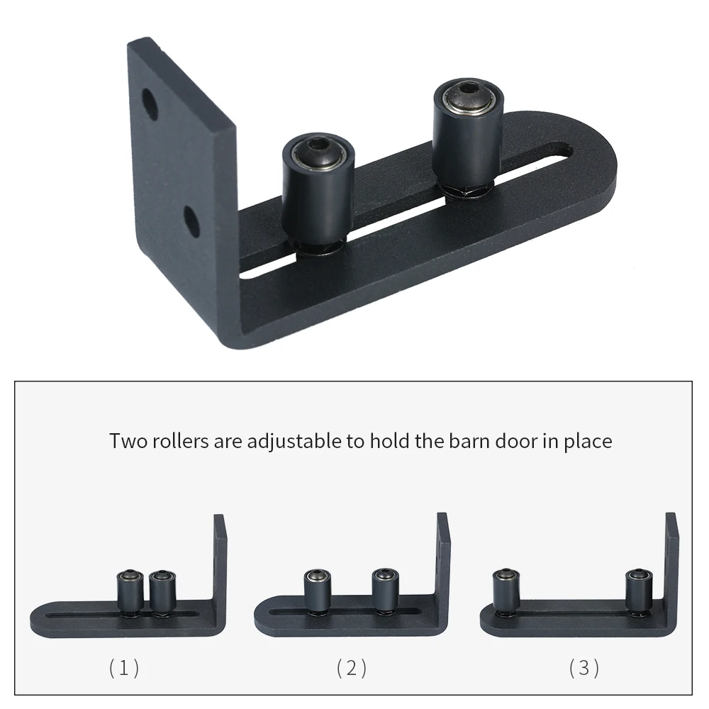 

Hot Adjustable Two Rollers Guide Flush Guide Roller Sliding Barn Barn Door Floor Guide Barn Door Rolling Guide Stay Roller Slidi