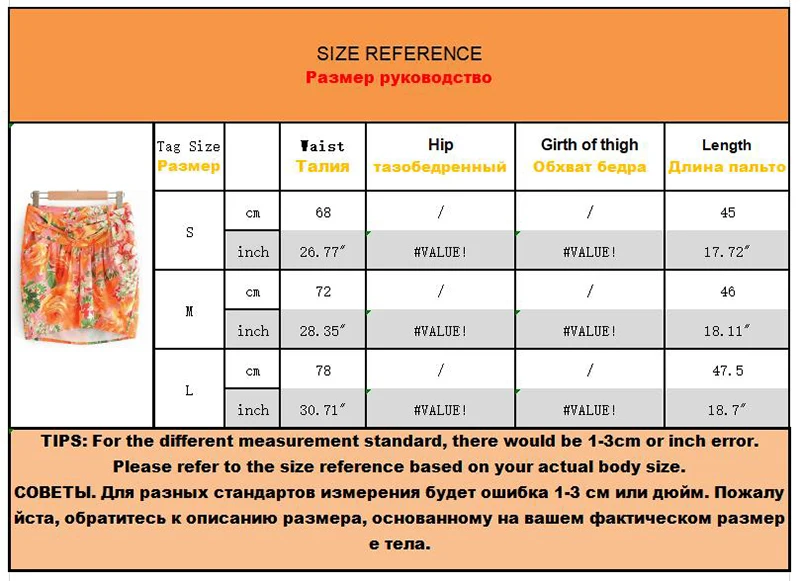 Женская мода оранжевый Za мини юбки Женский, с цветочным принтом Высокая талия с поясом шикарная уличная Юбка faldas mujer moda