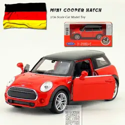 WELLY 1/36 весы MINI COOPER HATCH литья под давлением Металла Отступить модель автомобиля игрушка для подарка/Дети/Коллекция