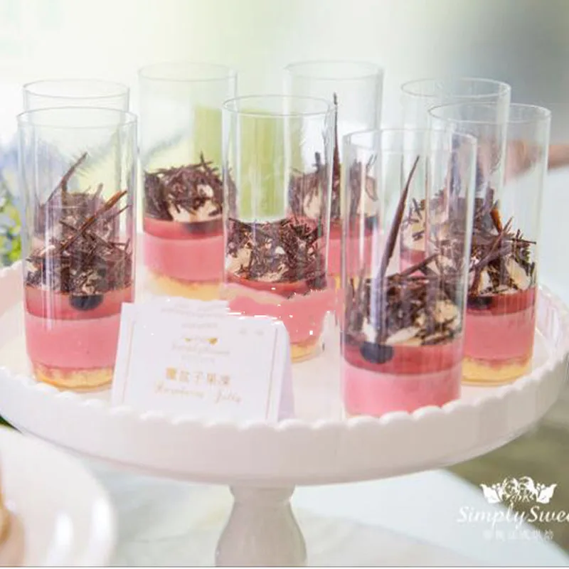 Новые 25 шт мусс чашки для десерта пластиковая чашка для пудинга одноразовые вечерние молочные удобные Tiramisu на день рождения свадебные чашки мороженого