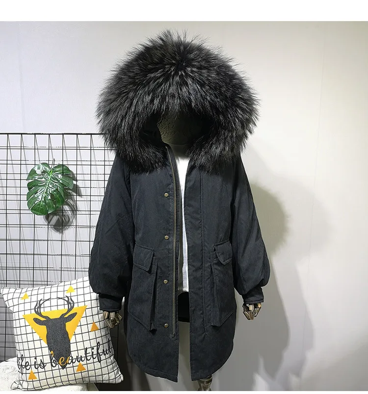 WT025 парка Женская Корейская зимняя куртка женская с капюшоном однобортная куртка с карманами зимняя свободная плотная Длинная зимняя куртка