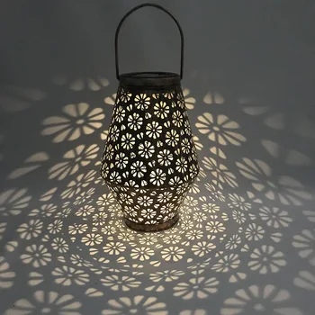 

Outdoor LED Portable Wall Hanging Lantern Solar Projection Lamp for Garden Decor LED Spot Light Garden Path Landscape Lights