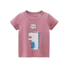 T Shirt à manches courtes col rond pour filles, en coton, respirant et confortable, avec dessin animé imprimé, à la mode, 2022