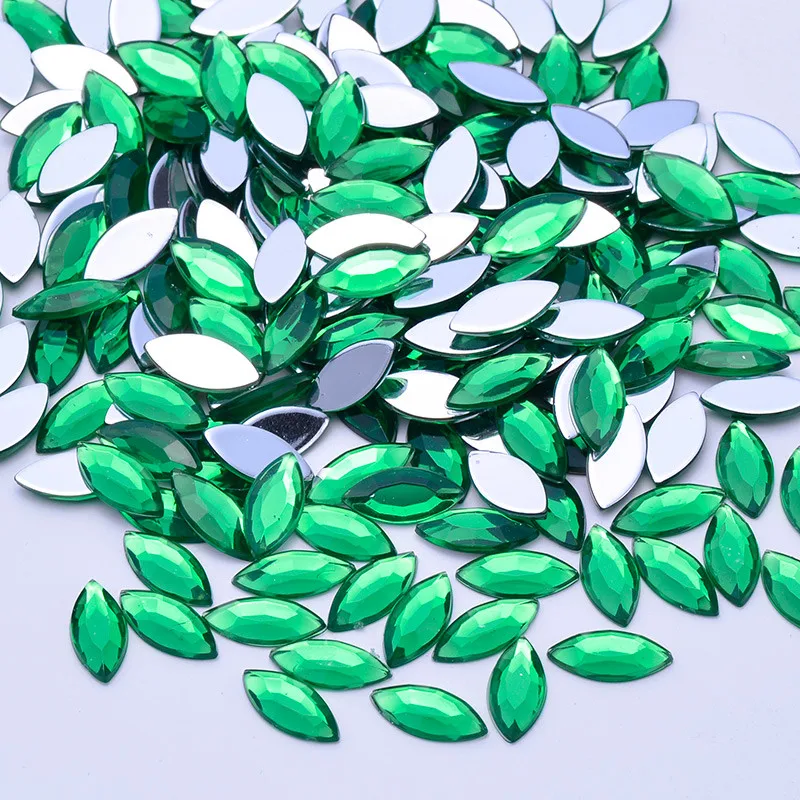 JUNAO-5x10mm-7x15mm-Crystal-AB-Horse-Eye-Rhinestones-Flatback-Stones-Non-Hotfix-Acrylic-Beads-Scrapbook-Strass (2)