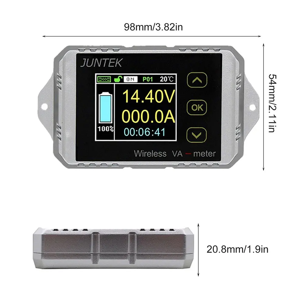 VAT1100 100V 100A ЖК-дисплей цифровой Беспроводной DC Напряжение ток метром автомобильный Батарея монитор кулонометр кулона счетчик ваттметр