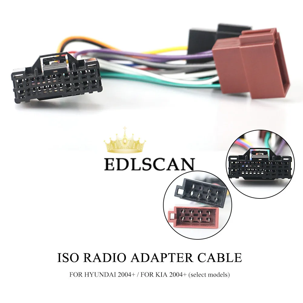 EDLSCAN Универсальный ISO жгут проводов 12-114 для hyundai для KIA выберите модель автостерео радио адаптер кабель