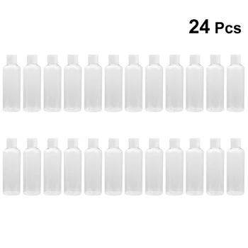 

24pcs 50ml Plastic Empty Bottles with Flip Cap Refillable Cosmetic Toner Lotion Bottles