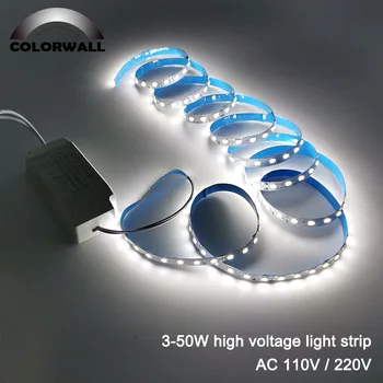 

LED strip light 3-50W Non Waterproof high pressure Flexible Ribbon bar lights 110V 220V high Brighter 2835SMD lamp tube lighting