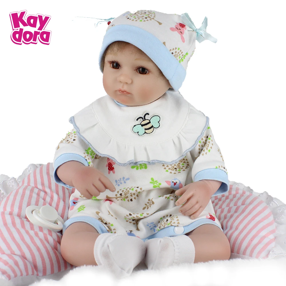 Силиконовые куклы Bebe Reborn 42 см живой фаршированная кровать игра игрушка Realista Menino