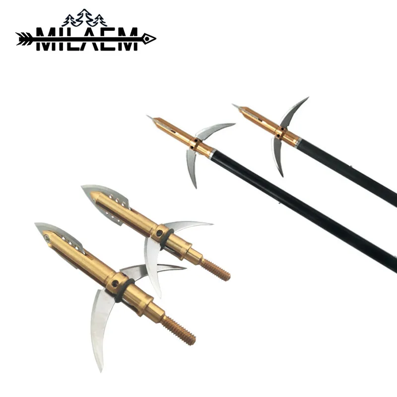 

3 pcs 100Grains ArrowHead 2 Blade Archery Broadheads Stainless Steel Arrow Heads For Compound/Recurve Bow Hunting Shooting