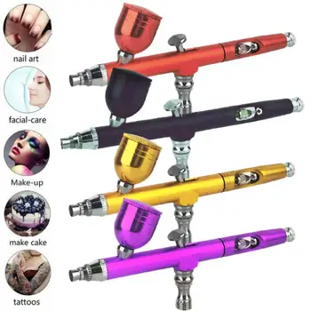 

Airbrush Tool Dual Action Gravity Feed 0.3mm Nozzle Spray Gun Cake Manicure Wrench Straw Brushes For Nail With Decorating D5U7