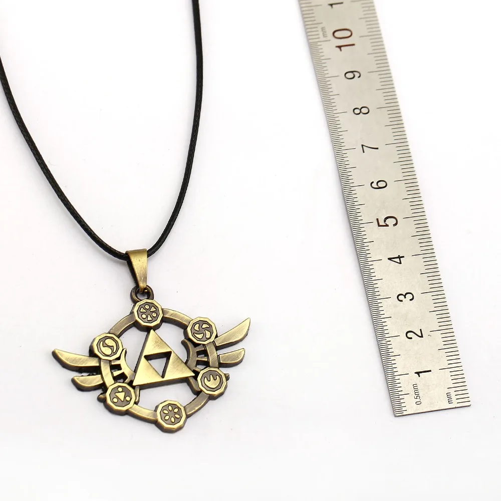 Легенда о Зельде Ожерелье мощность кулон Triforce Веревка Цепи s для женщин мужчин