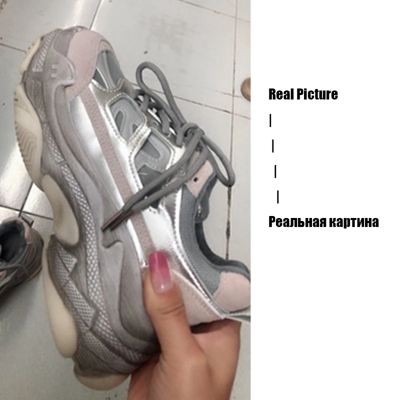 DORATASIA New INS Hot Ladies Fashion Dirty Style Sneakers Women Fashion Dad Shoes Woman mixed-color Platform Sneakers Female