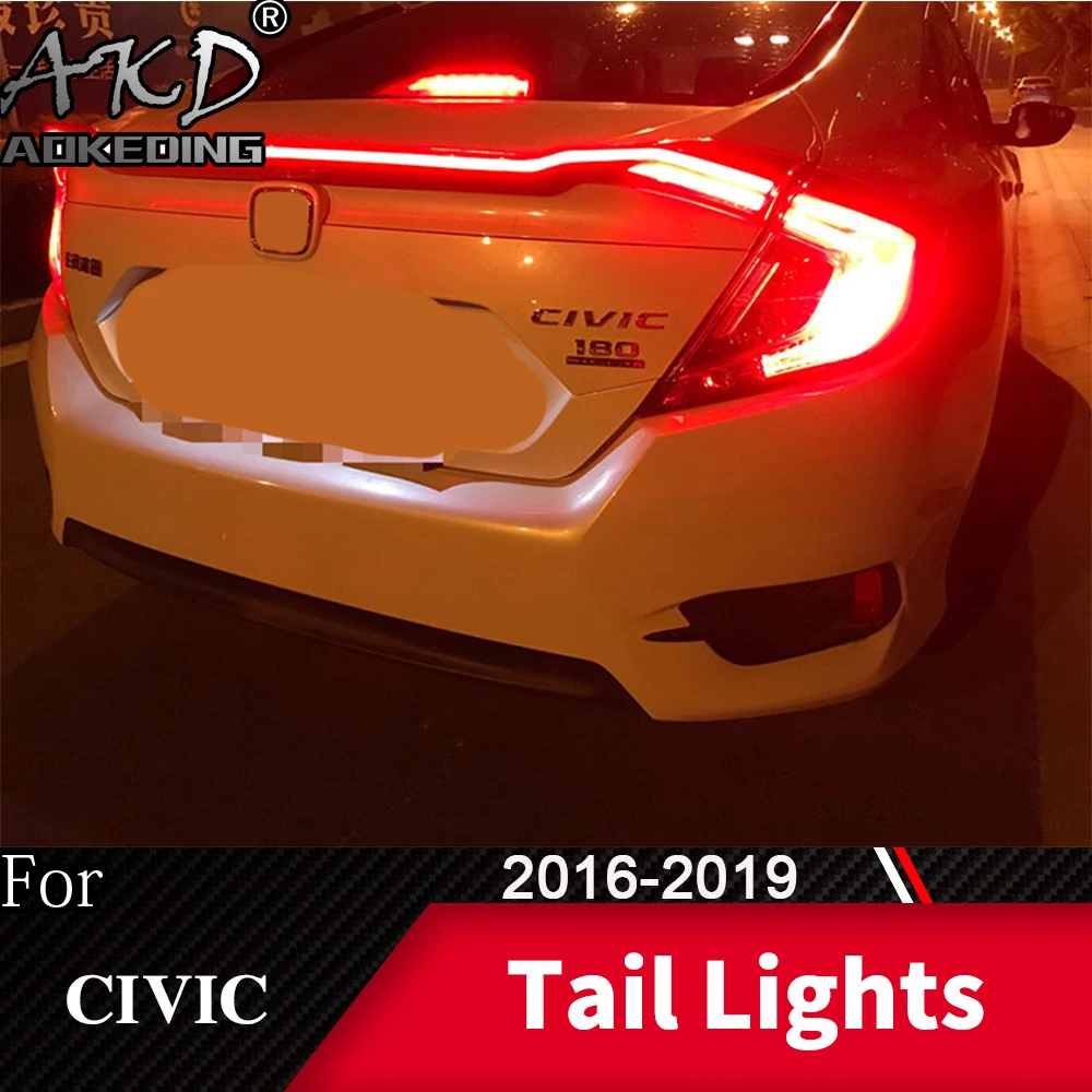 

Tail Lamp For Car Honda Civic X G10 10th 2016-2019 LED Tail Lights Fog Lights Daytime Running Lights DRL Cars Car Accessories
