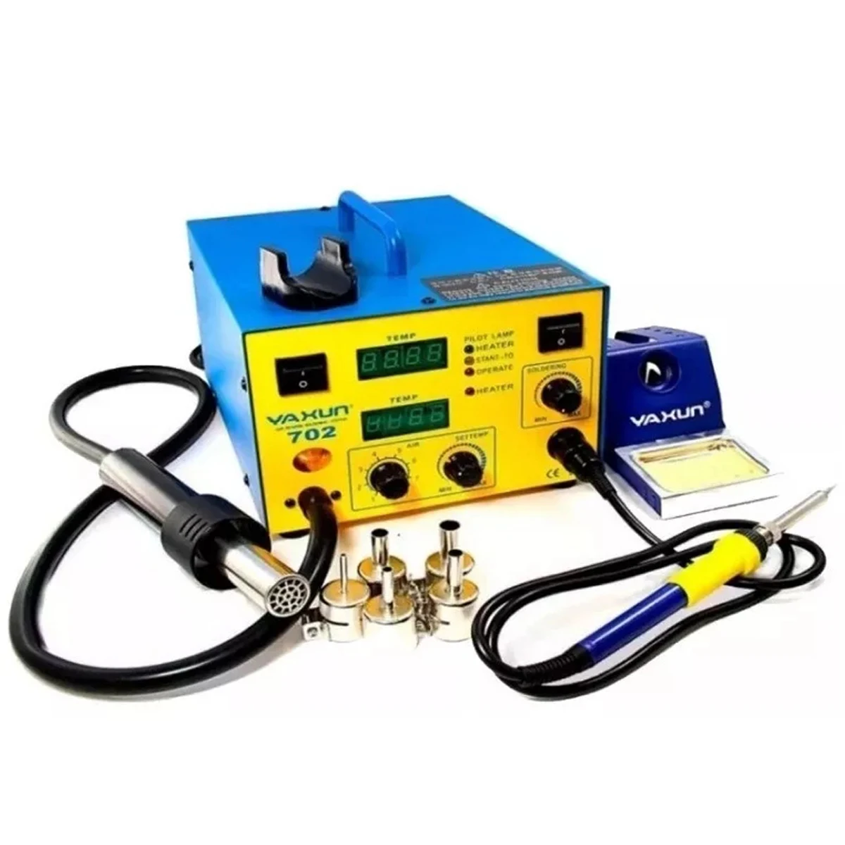 Yaxun مسدس هواء ساخن 702 ومحطة لحام 2 في 1 SMD ، محطة إصلاح لحام Bga ...