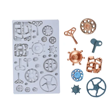 

Industrial Machinery Gear Mold Fondant Cake Decor Tools Silicone Molds Sugarcrafts Chocolate Baking Tool For Cakes Gumpaste Form