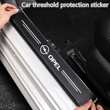 

car door sill pedal board cover carbon fiber rear bumper trunk board sticker For Opel astra j h g insignia mokka corsa d vectra