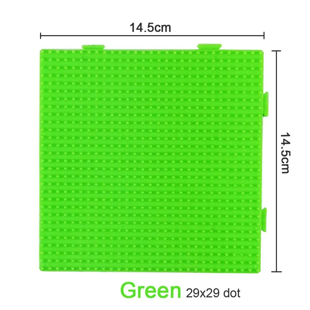 Yantjouet 5mm Hama Beads Pegboard White Green 29x29 Dot Transparent Template Board Square tool DIY Figure Material Board Jigsaw 6