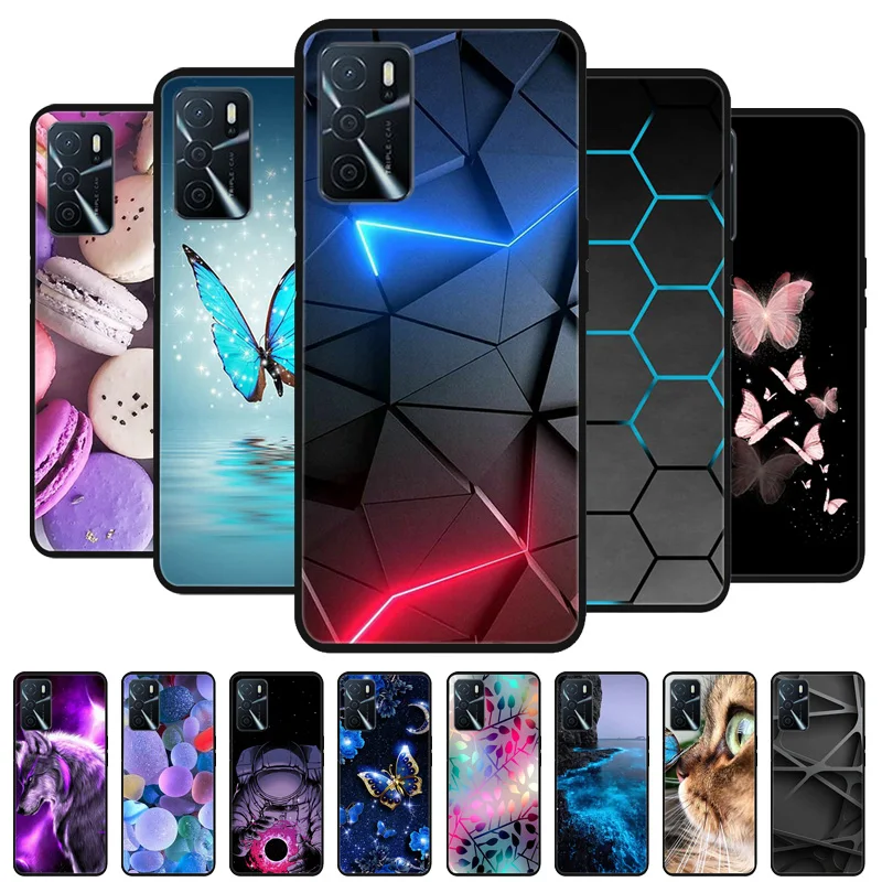 Для OPPO A16 Чехол Мягкий ТПУ черный бампер чехол для телефона s A16S A 16 S силиконовый