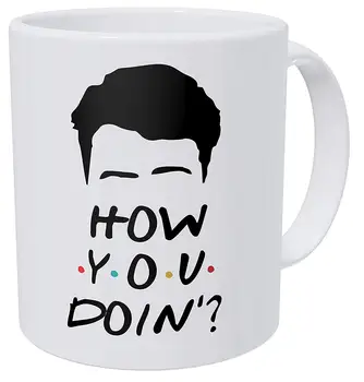 

Joey's Face How You Doin Friends 11 Ounces Funny Coffee Mug Gag Gift
