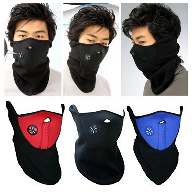 Breath Valve Mask face mask 1pcs 3color Motorcycle Bike Cycling Ski Winter Half Face Mask Neck Warmer Cover Windproof Anti-dust Mouth
