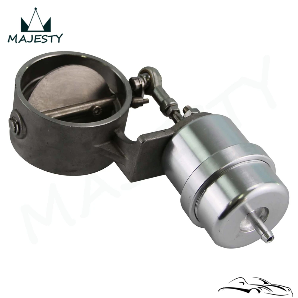 2," 63 мм клапан управления выхлопом комплект Вакуумный привод закрытый стиль выреза водосточная труба - Цвет: Silver