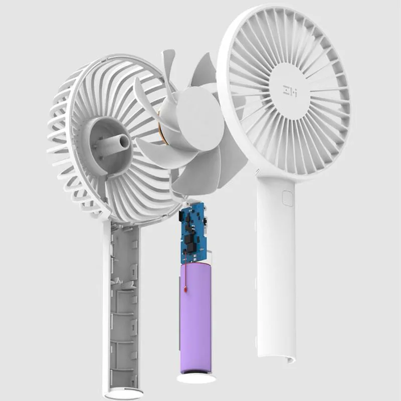 Xiaomi ZMI AF215 мини USB Перезаряжаемый ручной вентилятор 3350 мАч Настольный 3 зубчатые ветры длительный низкий уровень шума охлаждения электрический вентилятор